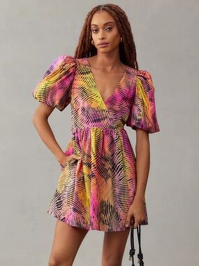 Anthropologie Plenty by Tracy Reese Puff-Sleeve Babydoll Dress